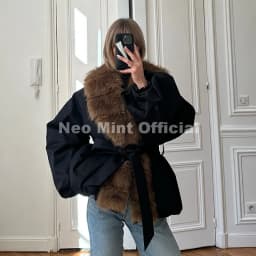 Neo Mint 2026 Winter Luxury Fur Collar Puffer Parka Jacket Women Warm Padded Quilted Coat Iconic Fashion Girls Outerwears
