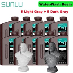 SUNLU 10KG ABS-Like/ Standard / Water-Wash/ 14K High Precision Resin 405nm Rapid UV-Curing Photopolymer Resin 1KG/Bottle