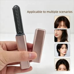 1pcs Portable Mini Straight Hair Comb Wireless USB Charging Curling Iron Styling Electric Comb Does Not Hurt Hair Beauty Tool