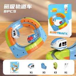 Brand-New Sell Well Anti-Gravity Magnetic Attraction Track Train Changeable Magnetic Magic Rail Car Electric Train Toy