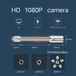 Sewer Pipe Inspection Camera Head, SYANSPAN 23mm/17mm Drain Sewer Pipeline Industrial Endoscope Camera Parts Replacement NO Skid