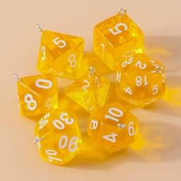 Leslie 7pcs/set Colorful Different Number Acrylic Dice Charms Game Props Multi-faceted Digital Dice for DIY Jewelry Making