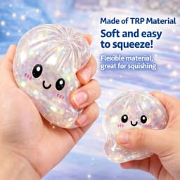 Glitter Dumpling Squeeze Box Soft Baozi Squeeze Toy For Role Play And Stress Relief With High Elasticity
