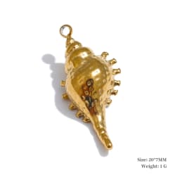 Yhpup 1PC Summer Ocean Shell Starfish Seahorse Conch Stainless Steel Pendant DIY Making Accessories Handmade Necklace Gift