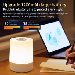 LED Table Lamp Remote Control Reading Light Touch Dimmable USB Rechargeable Lamp Three Colors Bedroom Bedside Lamp Night Light