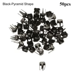 50Pcs 3mm Mini Claw Hammer Buckle Gold/Silver/Bronze/Black Metal Round Bead Super Small Doll Button DIY Toy Clothes Accessories
