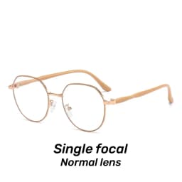 Retro Round Progressive Multifocus Reading Glasses Metal Frame Far Sight Glasses High Definition Anti-blue Presbyopia Glasses