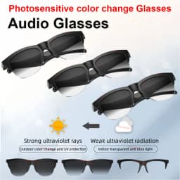 2026 Photosensitive Color Change Smart Glasses Bluetooth Voice Call Control Music UV Polarized Sunglasses Headphone Glasses Ht30