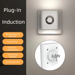 Motion Sensor Light LED EU/US Plug Type C Rechargeable Wireless Night Light For Bedroom Staircase Hallway Indoor Lighting Closet