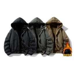 Winter Men Thickened Cotton Jacket Fleece Windproof Warm Coat Outdoor Sports Parka Military Windproof Hooded Jackets 18598