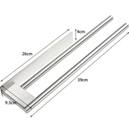 Wall-Mounted No Drilling Towel Rack Stainless Steel Self Adhesive Single Bar Double Bar Bath Towel Pole Bathroom Storage Shelf