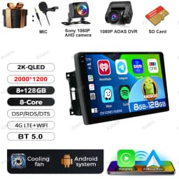 Android 15 Car Radio For Jeep Wrangler 3 JK 2007 - 2018 Head Unit Wireless Carplay Auto GPS QLED DVD Multimedia Navigation BT