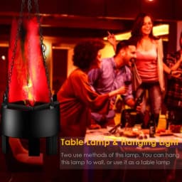 LED Fire Flame Night Light Hangable Dynamic Fire Effect Light Simulated Decorative Atmosphere Lamp For Party Bar Christmas Decor