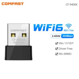 COMFAST WiFi6 USB WiFi Adapter AX600 Network Card WIFI USB3.0 Dongle 2.4GHz Cle Wi-Fi Lan Adapter Driver Free 600M WIFI Receiver