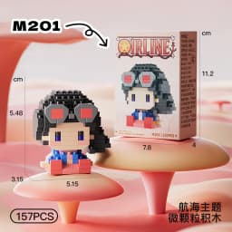 ONE PIECE Sun God Nika Luffy Micro Building Block Chopper Ace Buggy 3D Anime Model Assembly Mini Bricks Figure Toys For Gift