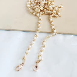 New 1PC Pearl Bag strap For Handbag Belt DIY Purse Replacement Handles Cute Bead Metal Chainfor Bag Accessories Gold Clasp