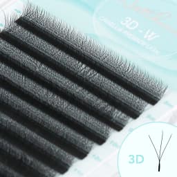 NATUHANA W Lashes Extension L LU(M) Curl Individual Mink YY Lashes 3D W-shaped Volume Fan Eyelash Extension