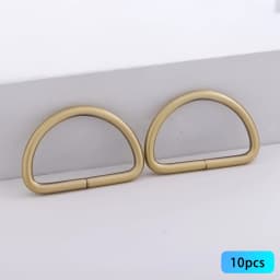 10pcs Metal D Ring for Purse Making, Dee Rings Metal Buckle for Bags Webbing Leather Straps Wallets Crafts Pet Collar Backpack