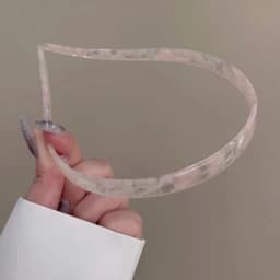 1 Ladies Non-Clamping Ear Bone Hair Accessories Acetic Acid Headband Headband High-End Hairband Girls 2024 New Summer Elegant He