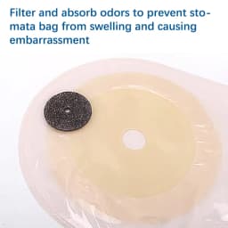 10pcs Ostomy Bag Activated Carbon Filter Sheet Anorectal Bag Filter Activated Carbon Sheet Absorbs Exhaust Gas Deodorization