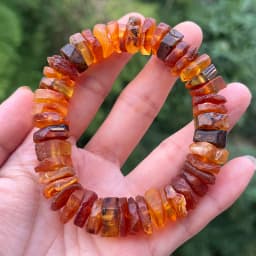 Yoowei 100% Real Amber Bracelet for Unisex Genuine Black Bead Irregular Natural Plant Medical Healing Jewelry Gift Wholesale