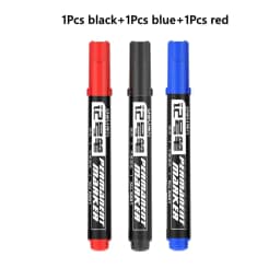 3/6 Pcs/set Deli Permanent Art Markers Pens Waterproof Oil Based Paint Markers for Rock Wood Fabric Plastic Canvas Glass Canvas
