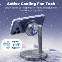 ICE Cooling Qi2.2 25W 3 in 1 Magnetic Wireless Charger Stand Fast Charging For Magsafe iPhone 17 Pro Max Apple Watch 2-8 Airpods