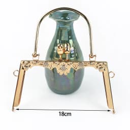 1Pc Deepeel Retro Square Embossed Bag Handles Metal Handmade Sewing Brackets Kiss Clasp Handbag Purse Frame Handle Accessories