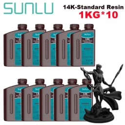 SUNLU 10KG ABS-Like/ Standard / Water-Wash/PA-Like/ 14K High Precision Resin 405nm Rapid UV-Curing Photopolymer Resin 1KG/Bottle