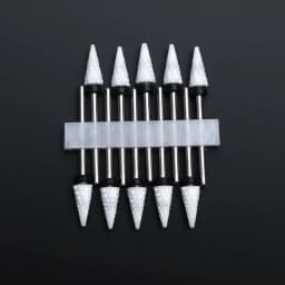 10pcs Ceramic Nail Drill Bits Set Milling Cutter for Electric Manicure Bit Flame Corn Files Pedicure Machine Polish Accesoires