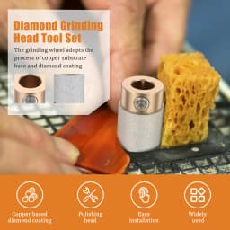 Stained Glass Grinder Bits Head Tools Diamond Drill Set Brass Core Stained Glass Grinder Bits Head Stained Glass Supplies