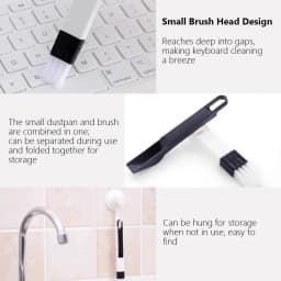 Portable Two-in-one Cleaning Brush Multifunctional Door and Window Keyboard Groove Cleaner Dust Shovel Window Rail Cleaning Tool