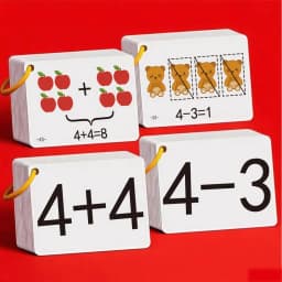 132 Cards with Addition and Subtraction Within 0-10, a Complete Set of Cards for Early Childhood Math Development, Including Addition, Subtraction, Multiplication, and Division Mental Arithmetic Cards, to Train Children's Mathematical Thinking, Concentration, and Help Them Learn, Suitable for School Supplies, Holiday Gifts, Classroom Activities, Arithmetic Practice, Educational Flashcards, Interactive Learning, Learning and Educational Writing Aids, Christmas Gifts