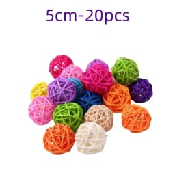 Pet Bird Chewing Bird Rattan Ball Toy For Parrot Budgie Parakeet Cockatiel Chewing Playing Parrot Cages Toys