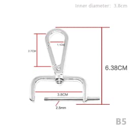 1PC DIY Metal Detachable Snap Hook Trigger Clips Buckles For Leather Craft Bag Strap Buckles Handle Shoulder Webbing