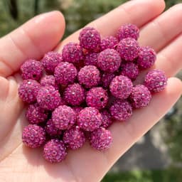 10pcs 6/8/10mm Czech Crystal Rhinestones Pave Disco Ball Clay Beads Round Spacer Beads Charms for DIY Jewelry Making Bracelet