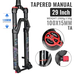 NANLIO X7 PRO MTB Air Suspension Fork 26/27.5/29er 120/140mm Rebound Remote Lockout Straight/Tapered 100x9/100x15mm QR/Thru Axle