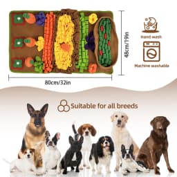 Pet Dog Snuffle Mat Slow Feeding Training Toy for Indoor/Outdoor Activities Wool Fleece Dog Puzzle Toy Pet Stuffy Foraging Pads