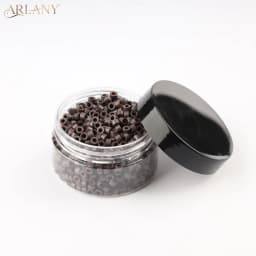 1000Pcs Micro Beads Hair Extension Tool 5mm Lined Beads Premium Silicone Beads for I Tip Hair Extensions Microlink Beads