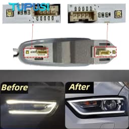 White Daytime Running Light DRL Boards For AUDI Q3 2012 2013 2014 2015 Pre-FaceLift LED Xenon Headlight 8U0941475A Left Right