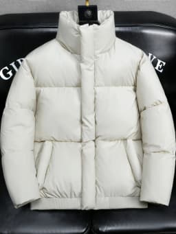 2025 Winter Men's Thickened down Cotton Jacket PU Leather Cold Resistance Warm Fashionable City Style Long Sleeve Regular Fit