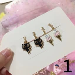 2 Pairs/Set 2 Pairs/Set New Arrivals Cute White Cats Butterfly Clip on Earrings for Kids Girls Earrings Jewelry No Pierced Child