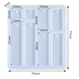 1pc Geometric Earring Pendant Silicone Mold Epoxy Resin Mould For DIY Ornaments Necklace Charms Jewelry Making Tools Accessories