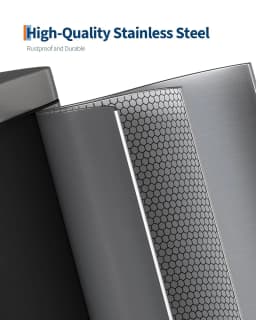 13 Gal / 50 L Slim Stainless Steel Step Trash Can with Soft-Close Lid – Kitchen Garbage Bin with Inner Bucket, Rear Handle, Rustproof, Silver