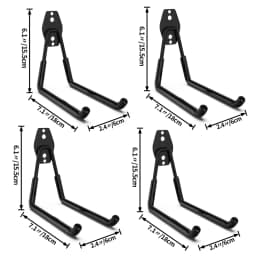 Heavy Duty Metal Hook Garage Organizer Wall Mount Anti-slip Bicycle Hanger Hooks Storage Hook For Ladders Garden Tool