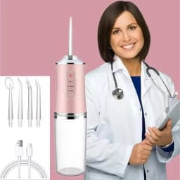 USB Portable Water Flosser 240ML Oral Irrigator with 4 Nozzles Dental Cleaning Jet Tool for Teeth Pick Mouth Oral Cleaning Agent