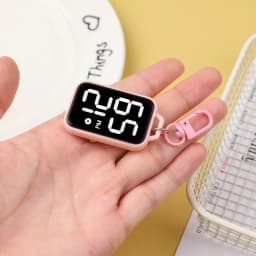 4/5 pcs Electronic Pocket Watch LED Keychain Nurse Pocket Watch Digital Watch for Student Backpacks Keys Pendant Timepiece