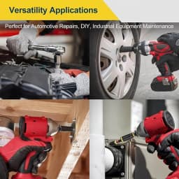 4Pc Low Profile Impact Adapter Set, Slim Socket Reducer Kit for Tight Clearance Auto Repair (1/4", 3/8", 1/2", 3/4")