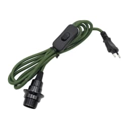 AC 220V European Plug Power Cords Fabric Braided Cable With Switch E14 Screw Bulb Lamp Holder for DIY Hanging Light Table Lamp