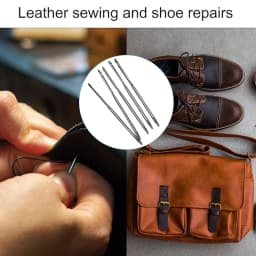 5Pcs Leather Sewing Awl Straight Needle for Sewing or Repairing Canvas Leather, Shoes Sewing Tools